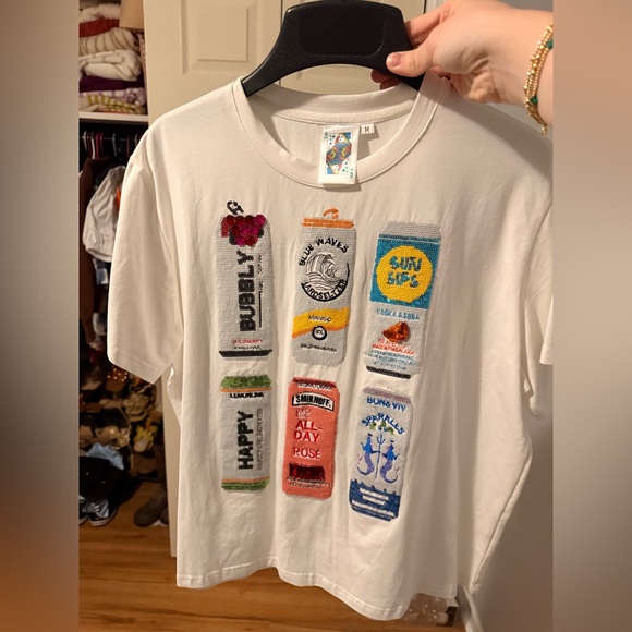 QUEEN OF SPARKLES Tops - QUEEN OF SPARKLES White Graphic Tee